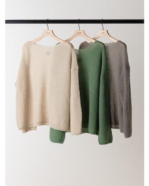 【YENN】SHEER MOHAIR KNIT PO