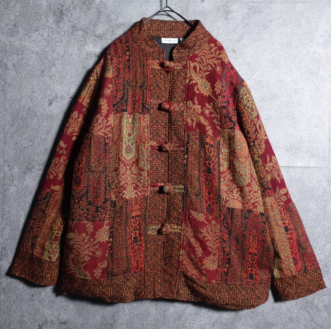 “WHITE STAG” Patchwork Design China Jacket