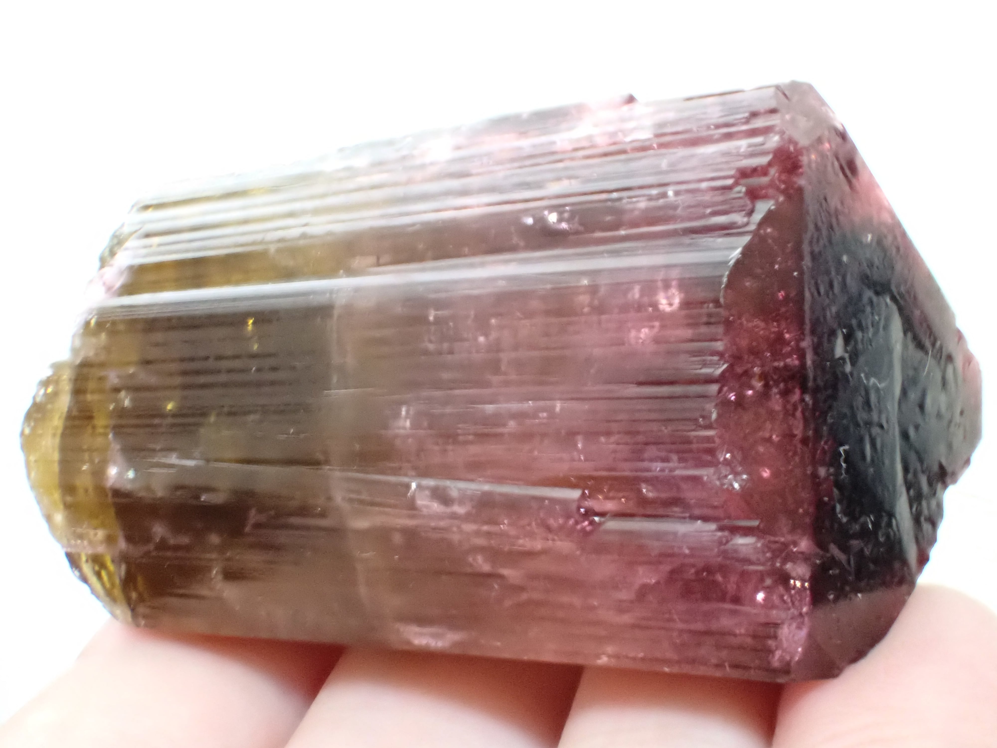 ロシア産】巨晶 バイカラートルマリン リシア電気石 原石 標本 鉱物