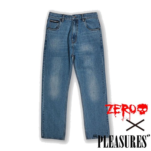 【PLEASURES/プレジャーズ×ZERO SKATEBOARDS】ROTTEN JEANS デニムパンツ / INDIGO / ZERO-13924