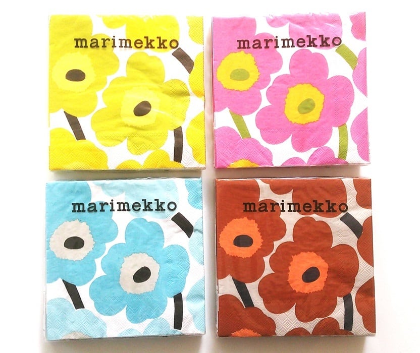 小〘345〙デザイン不明　ペーパーナプキン　marimekko fe6ca9a999e4776675c0b11d50038c