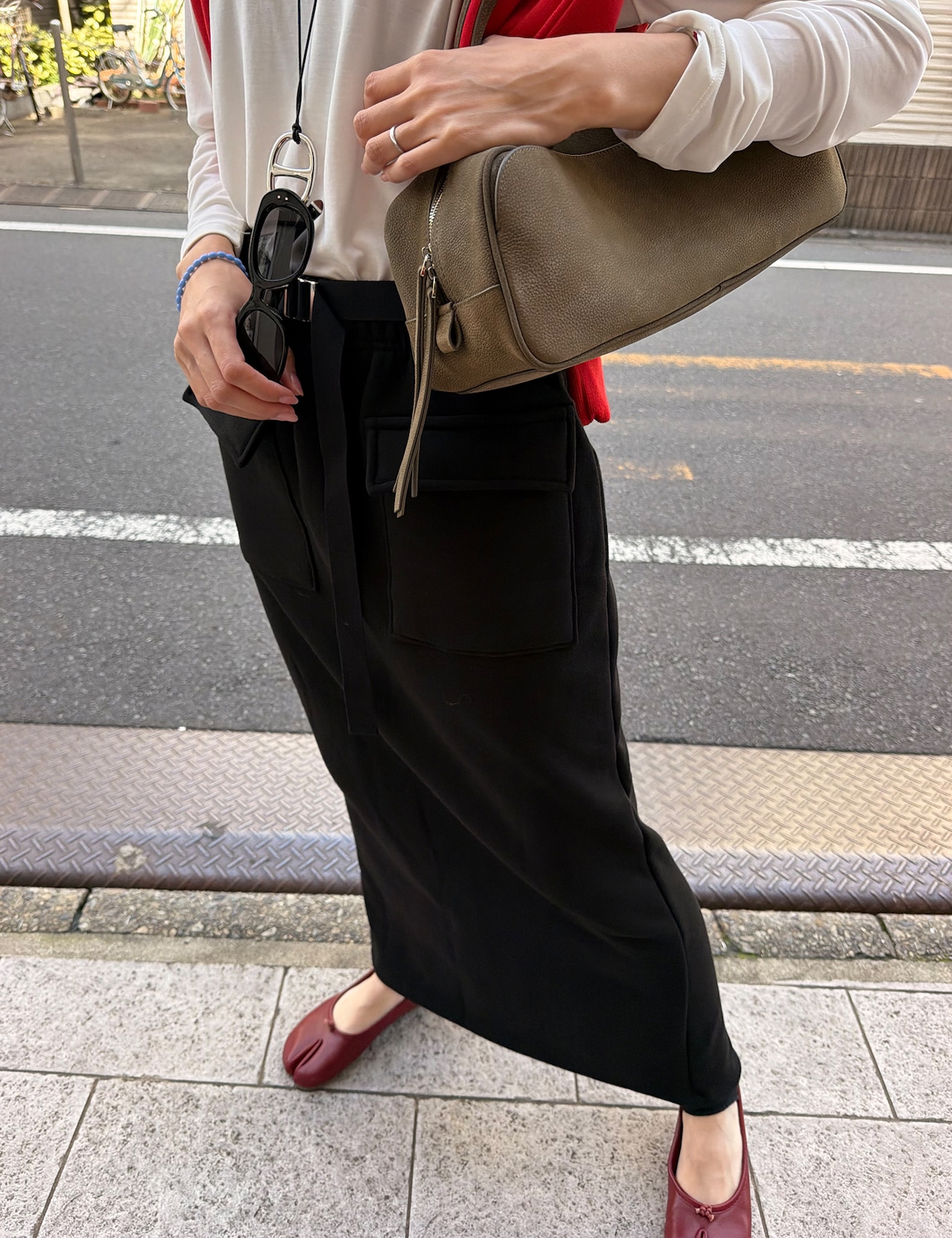 【新作5%OFF・3日間】★裏起毛★Buckle Sweat Skirt_2colors