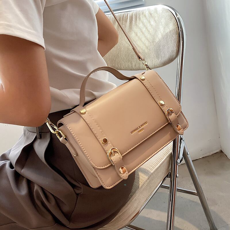 スタイルサマーレッド 夏物 スクウェア メッセンジャーバッグ 手作りハンドバック3996573304