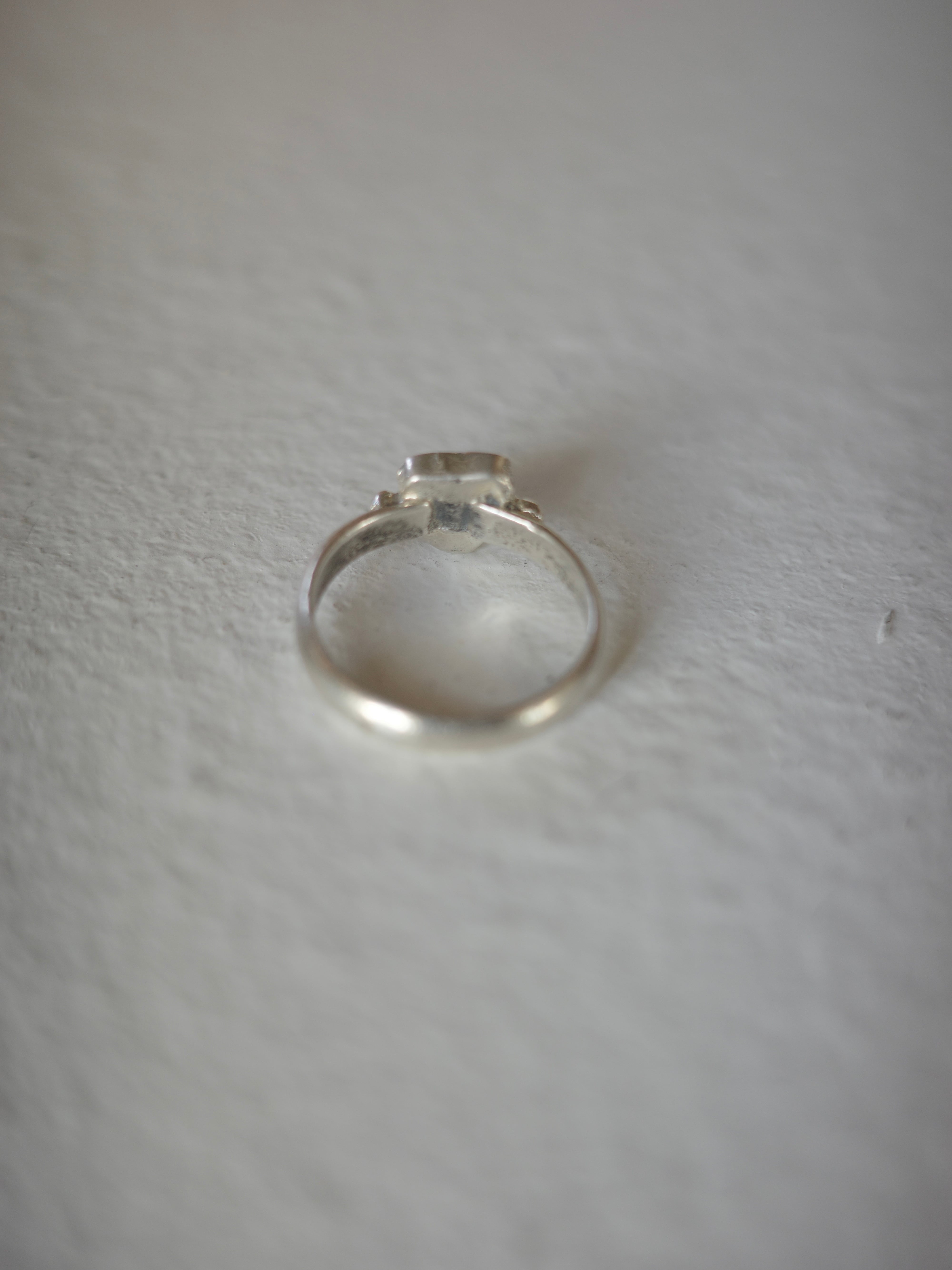 vintage silver925>heart turquoise ring | CherLife