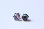 アヴァロンシェル×水晶の一粒ピアス