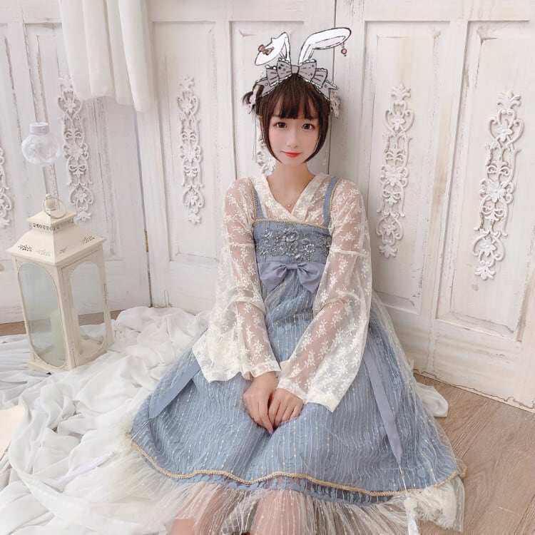 ロリータワンピース 2色 華ロリ Lolita JSK Dress ロリィタ lolita 