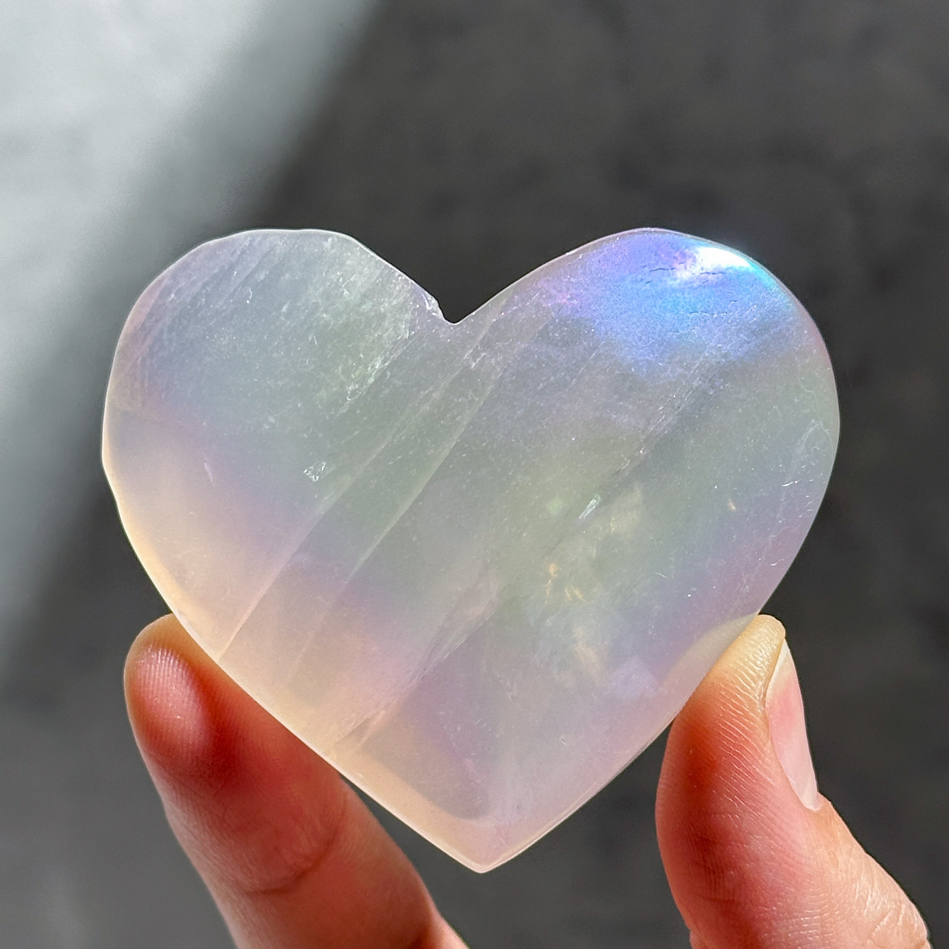 エンジェルオーラハートローズクォーツ 178g 天然石 パワーストーン ♡エンジェルオーラローズクォーツ ハート33♡ Angel Aura Rose Quartz