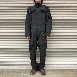 希少 German Army ドイツ軍 実物 アーミー アラミド オールインワン ジャンプスーツ ツナギ 黒 ミリタリー ヴィンテージ フライトスーツ 50