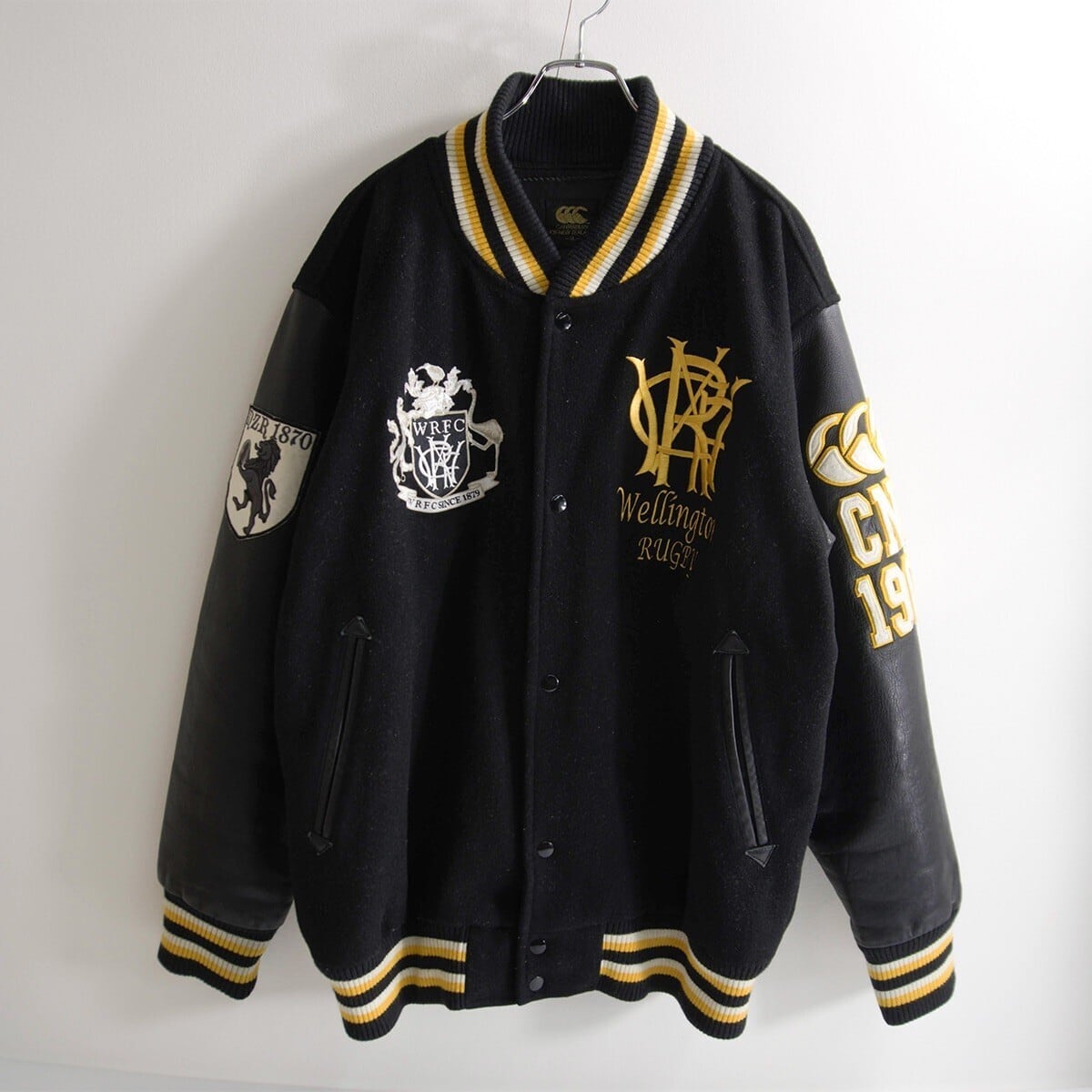 美品/ビッグサイズ】CANTERBURY【フルデコ レザー スタジャン】3L