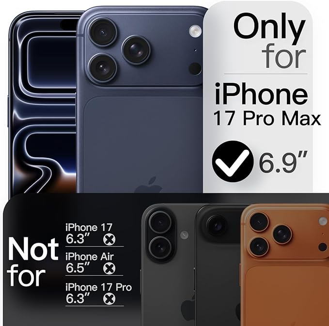 JETech iPhone 17 Pro Max 6.9インチ用 マグネットスリムケース