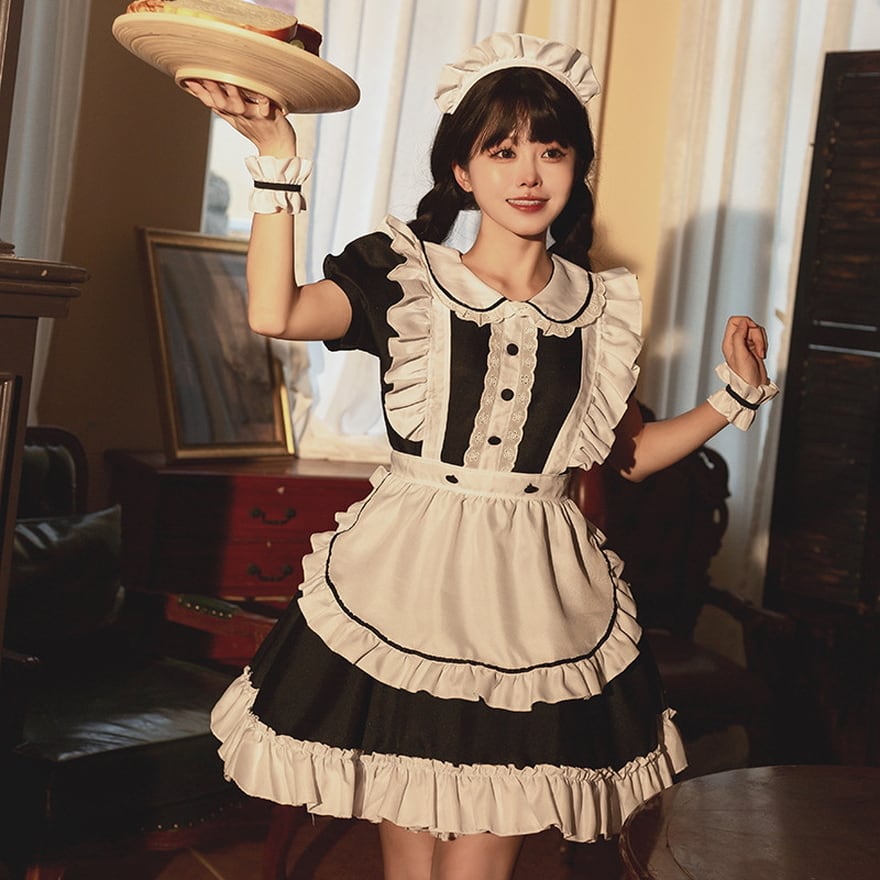 SEASONZ COS系 ワンピ メイド服 コスプレ ロリータ コンカフェ衣装 キャスト衣装 メイドカフェ かわいい ゆめかわ