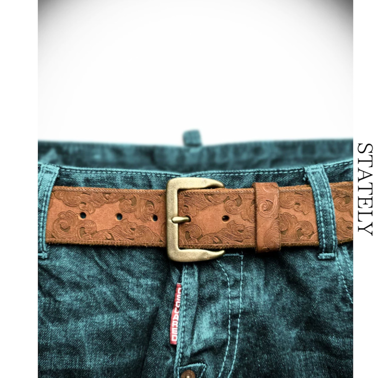 Embossed Vintage レザーベルト/3color_A09・画像15