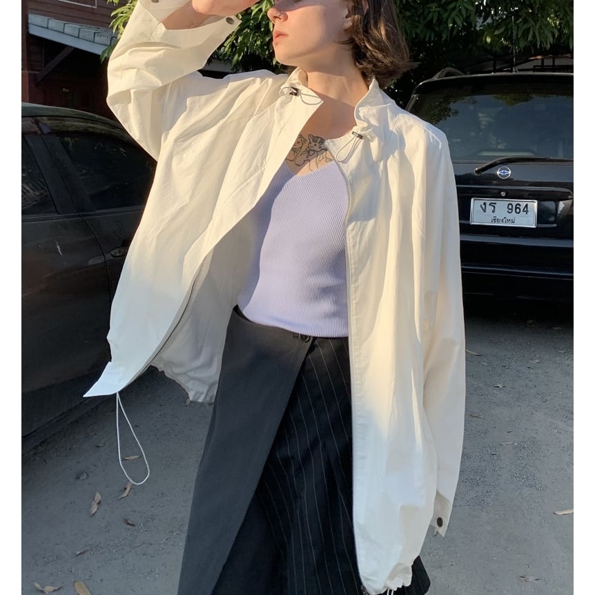 oversized zip up jacket k-0234