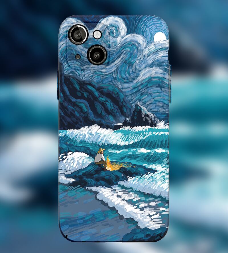 Society6 iPhoneケース アート クールな油絵 タバコ 炎 fe72822c0a0baca6a950c7cd7ee3de