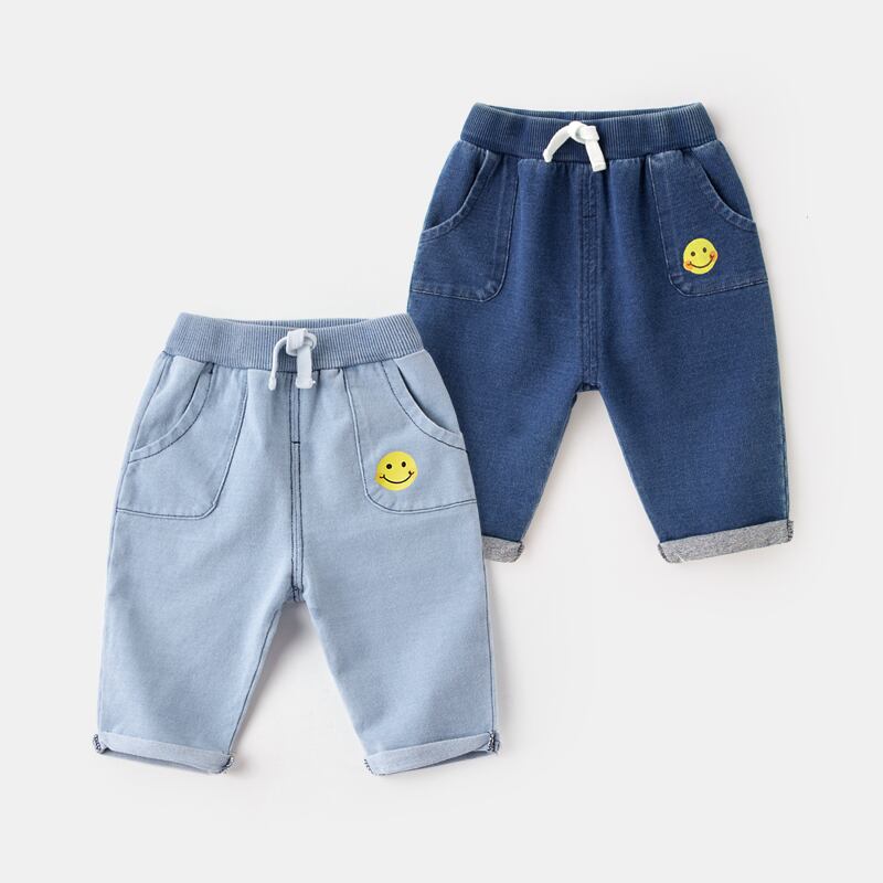 赤ちゃんかわいいジーンズ秋服漫画パンツ2020新しい赤ちゃんカジュアルパンツ西洋スタイルの男の子秋服 Duduベイビー34447232509