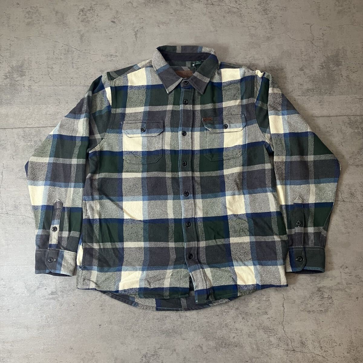 00s ORVIS ヘビーネルシャツ Lサイズ チェック フランネルシャツ