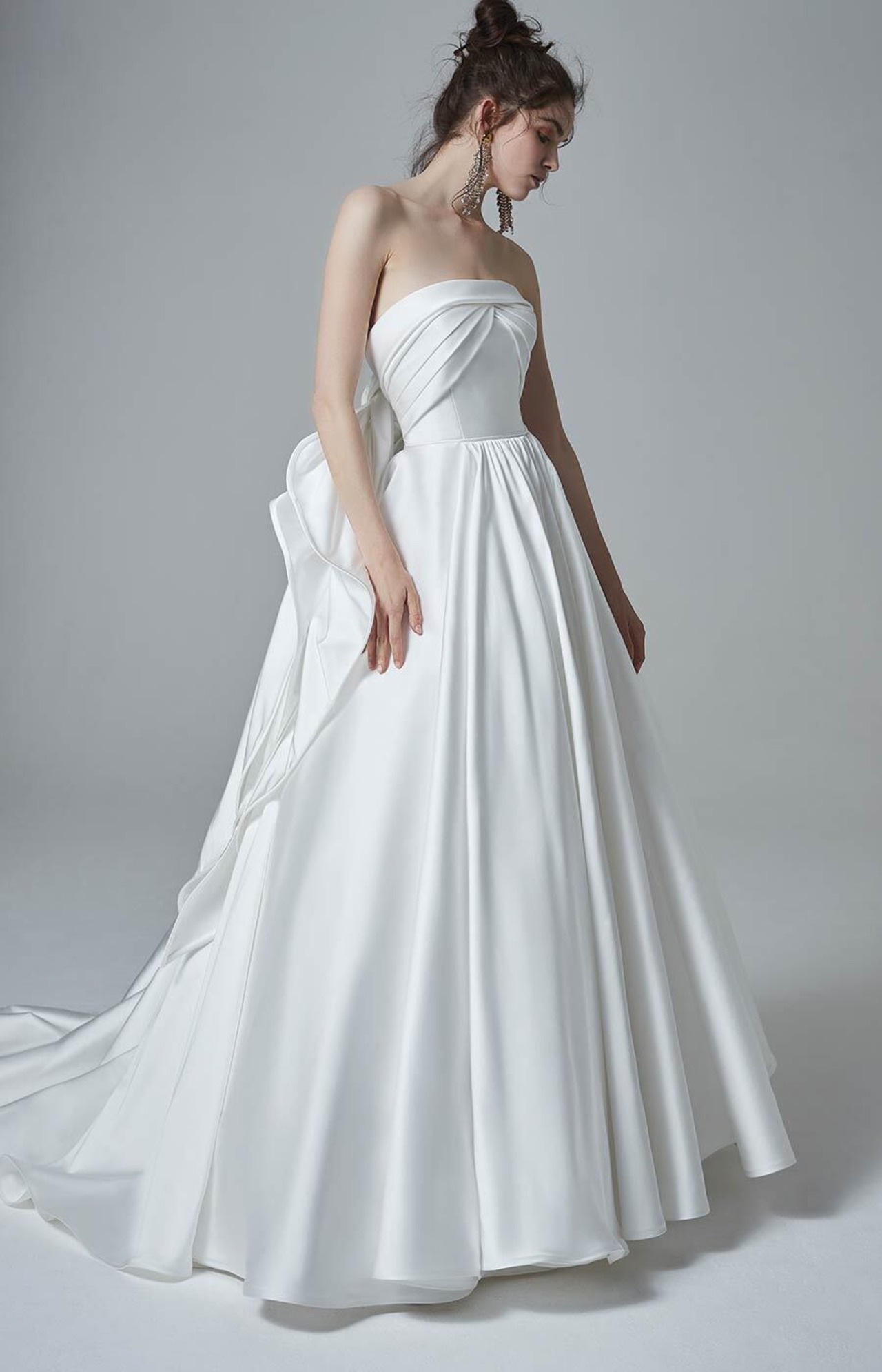 パーティードレス ベアトップ ラッフルフリル 披露宴/結婚式 オーダー  