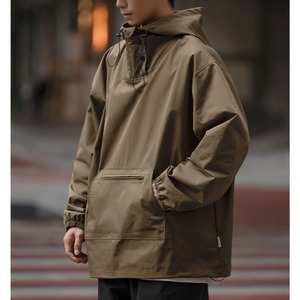 Drop shoulder kangaroo pocket parker  0309