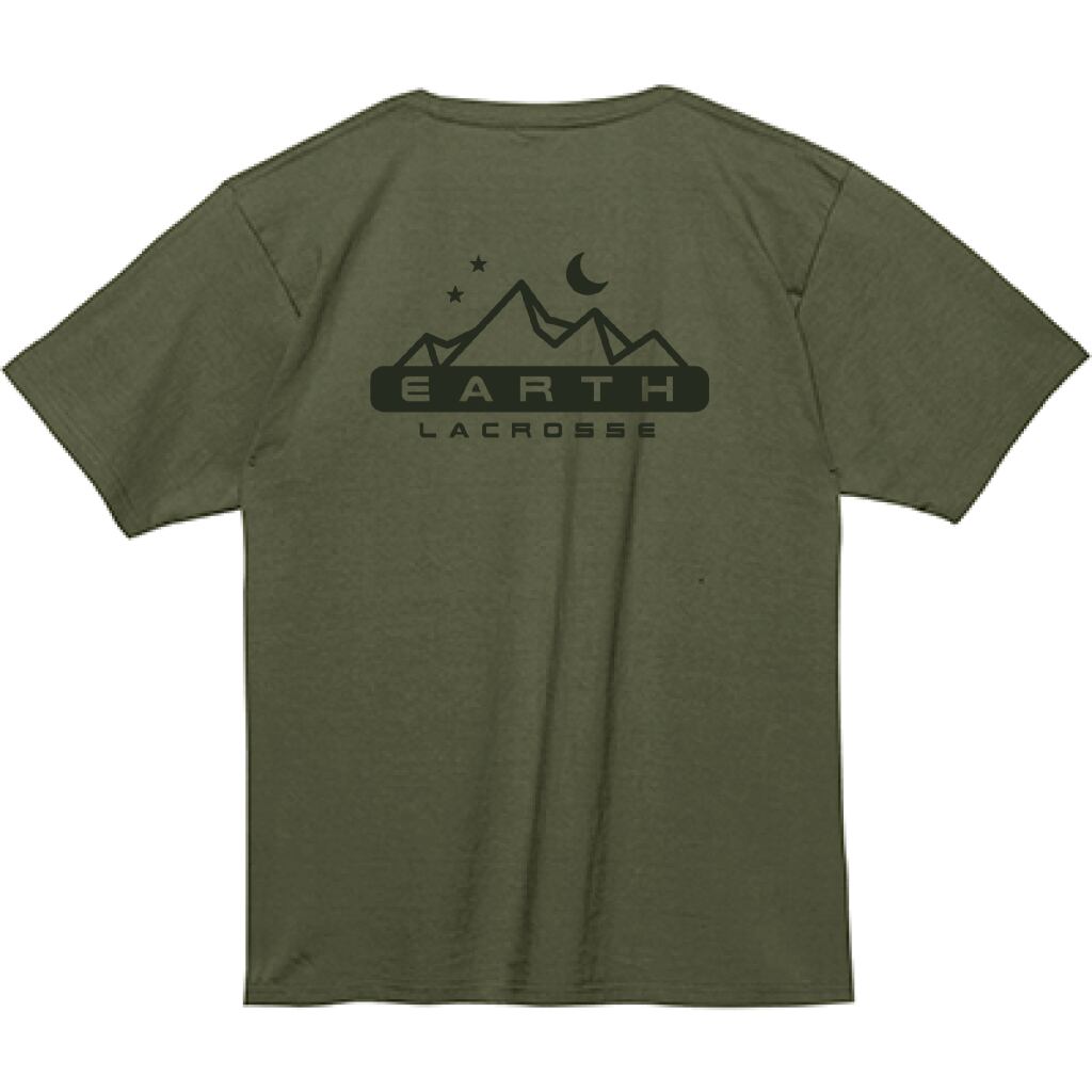 Earth Lacrosse cotton tee|Army Green