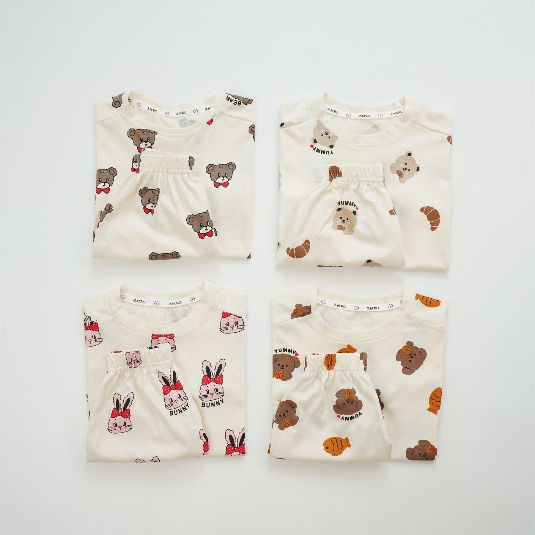 【BABY&KID】夏新作 動物柄半袖セットアップ