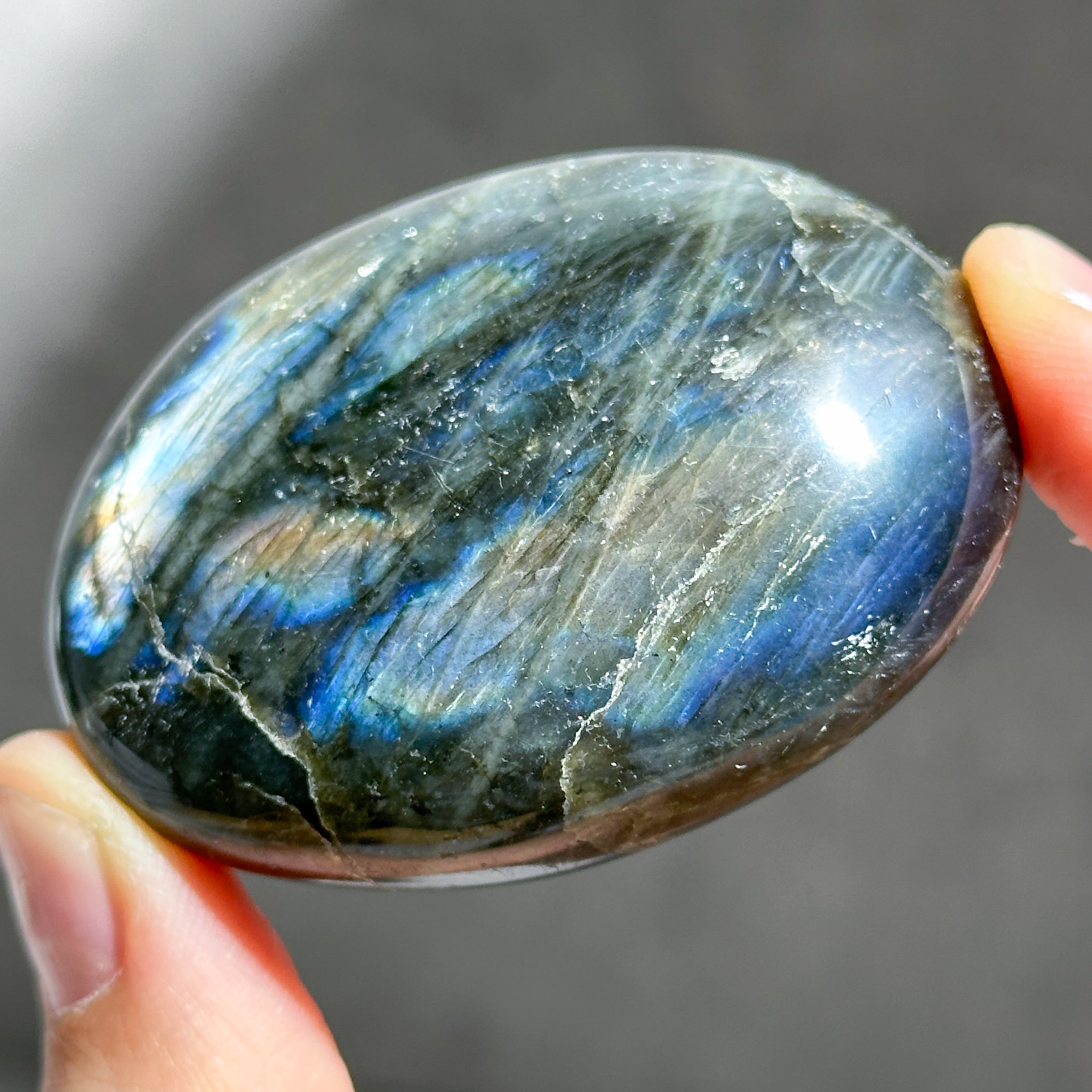 ラブラドライト パームストーン52◇ Labradorite palm stone ◇天然石
