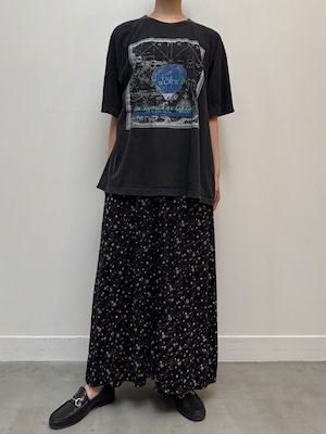 CU13-3 USED GRAPHIC TEE "THE PALACE" -BLACK-
