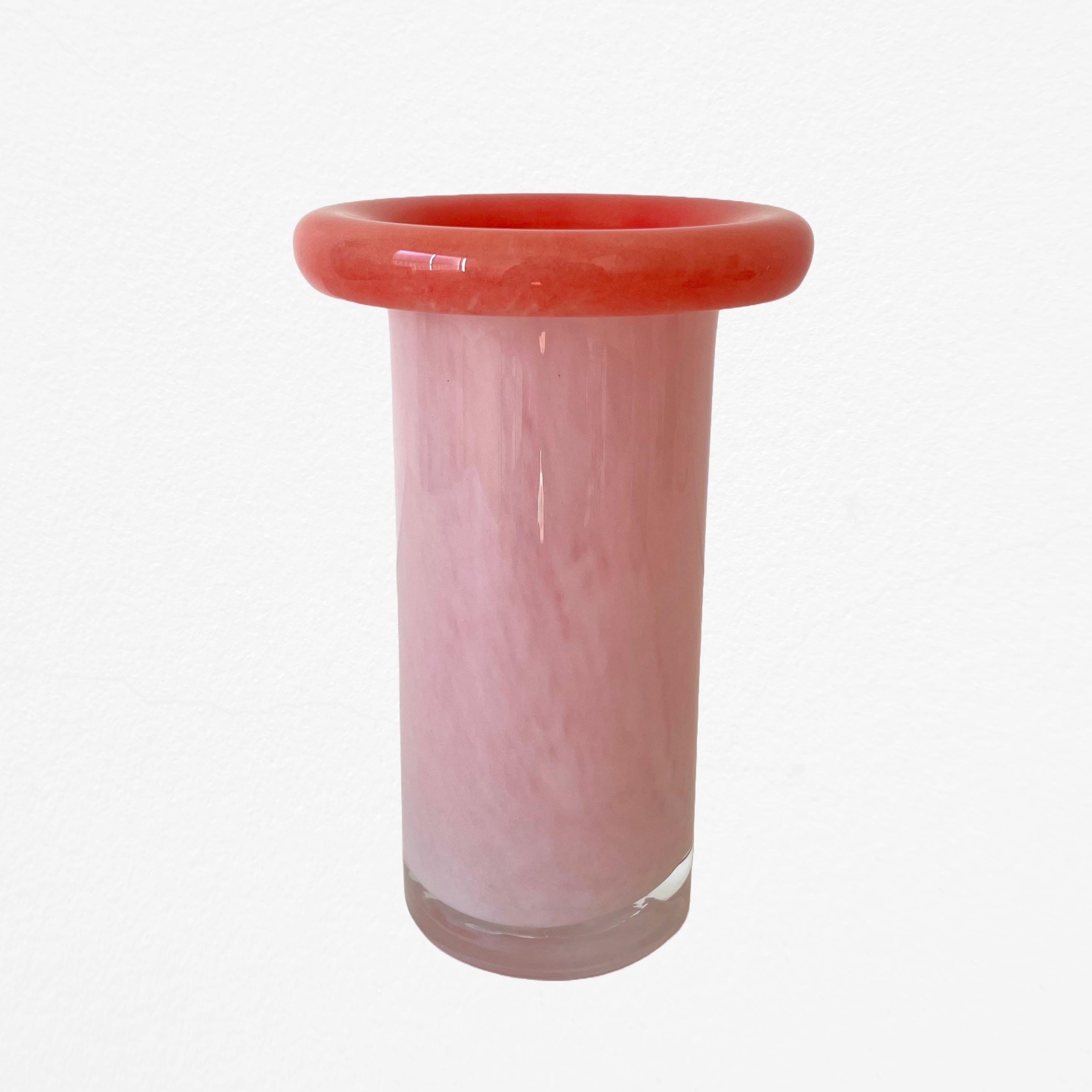 Kreis Cylinder Glass Vase - Red & Pink 花瓶 フラワーベース | YAY
