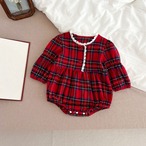クーポンで2,280円→1,357円【即納】110~120相当 訳あり品 クリスマスワンピースチェック 【冬物 海外輸入服 子供服 ガーリー 女の子】