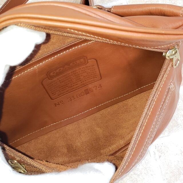 美品 オールドコーチ ☆USA製 レザー ウエストポーチ ブラウン 美品 オールドコーチ ☆USA製 レザー ウエストポーチ ブラウン