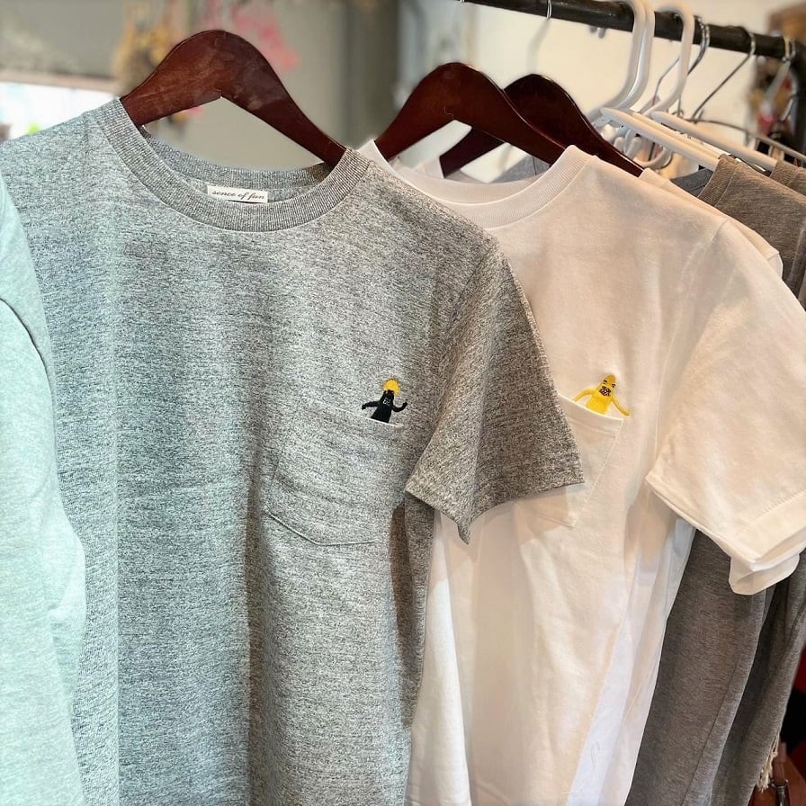 DENDI ットン Tシャツ ファスナーポケット付き fe766e35a3e3abad818080cfe4feb0