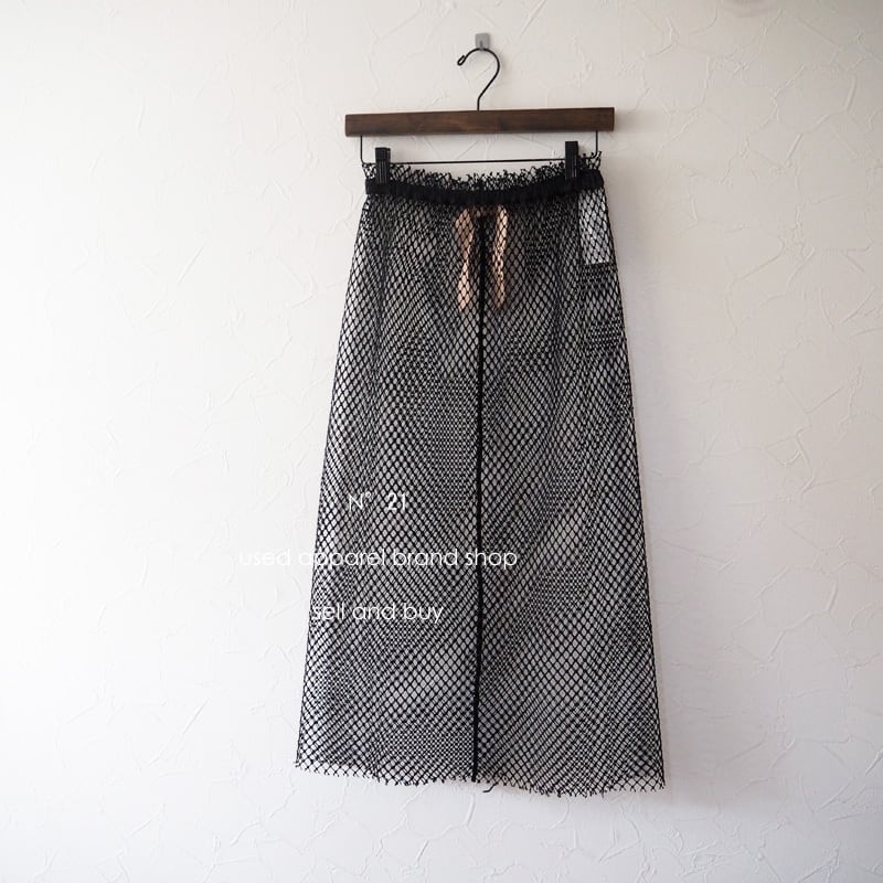 N°21 ヌメロヴェントゥーノ 美品 メッシュ スカート 36 黒
