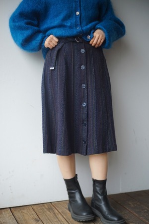 open front wool skirt