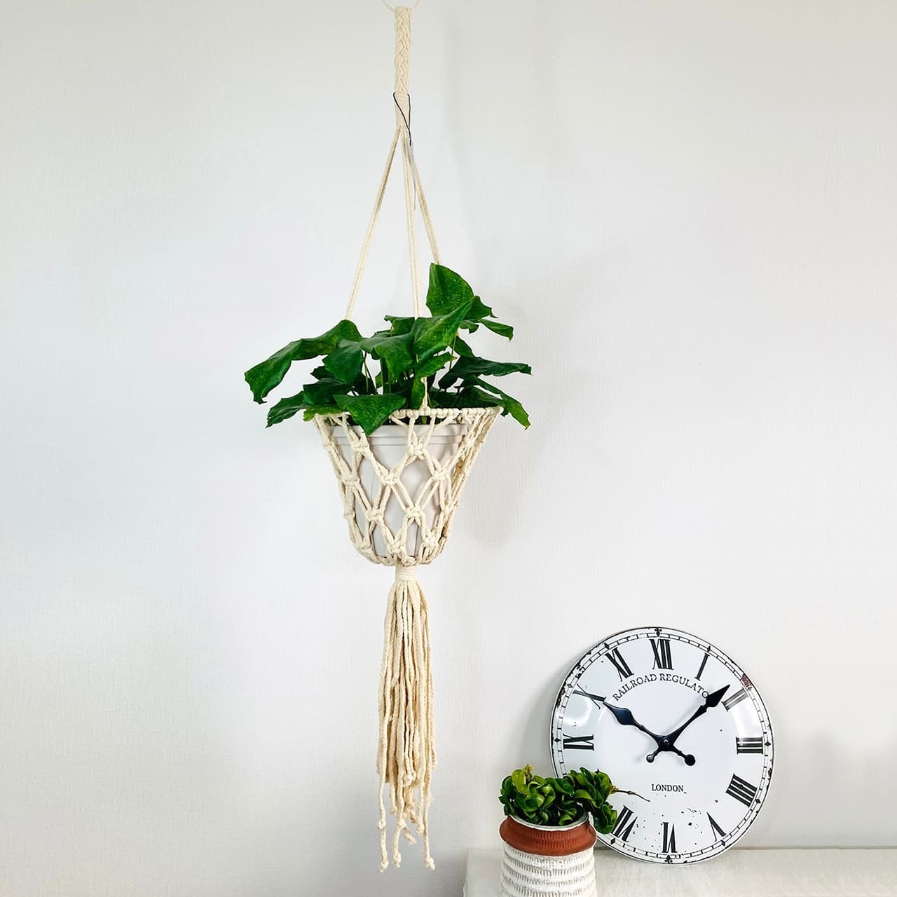 マクラメハンガーバスケット ホワイト