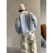 【暖かさUP】ストリート デニム中綿ジャケット T1893
