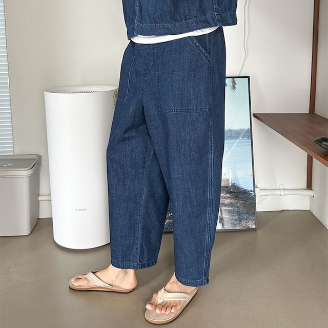 デニム クロップドパンツ M 250330