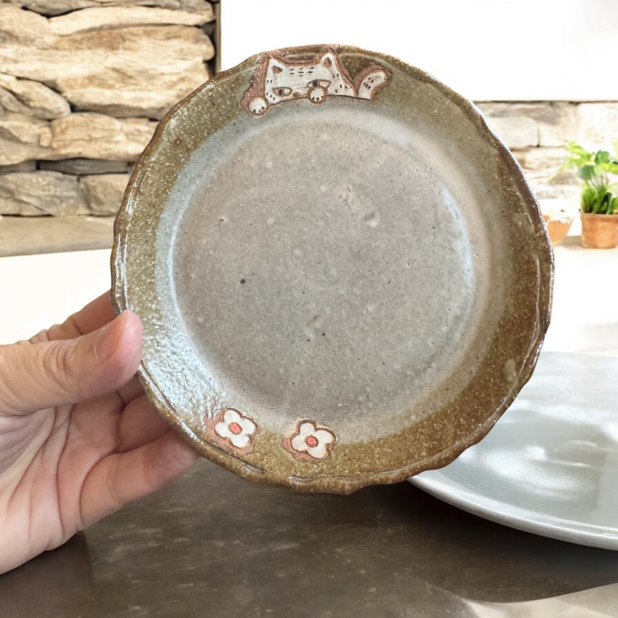 ナタリーレテガラス プレートDうさぎウサギラビット熊くまクマ