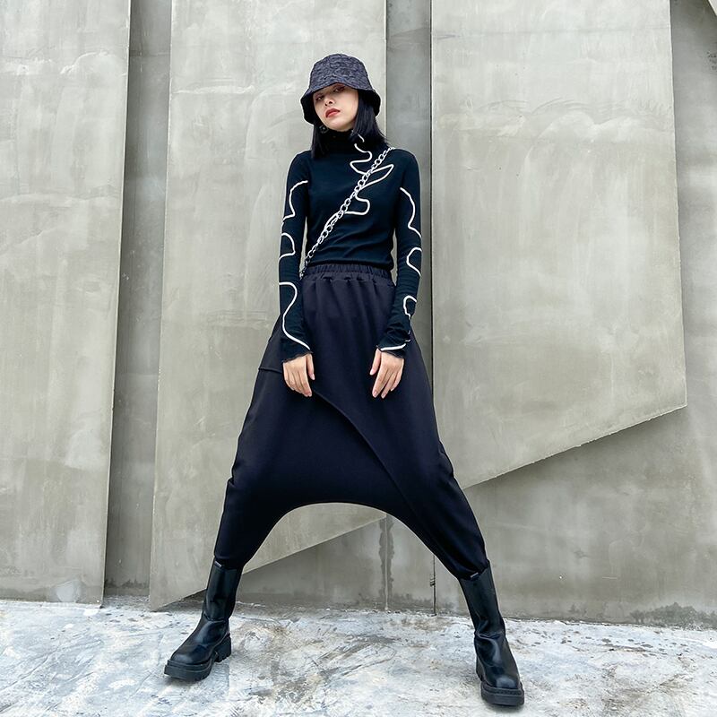 ニットシャツ スプリングオータムトップス Tシャツ ロング 大きめサイズ 春物 秋物 ラブタオタオダレンハウス73530494572