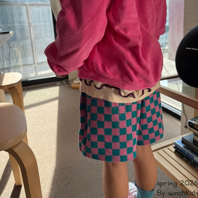 《送料無料》予約:チェッカーショートパンツ【wnchkid’s】
