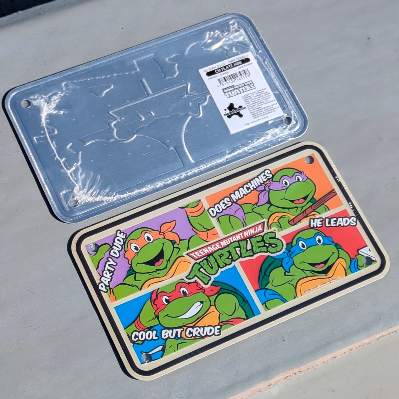 【 BIKER CM PLATE / ミニプレート 】Teenage Mutant Ninja Turtles ( ティーンエイジ ミュータント ニンジャ タートルズ ) / CM PLATE / CMプレート / ライセンスプレート 〚アメリカン雑貨 アメトイ〛