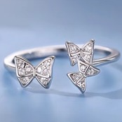 指輪 シルバー 蝶々 おしゃれ リング