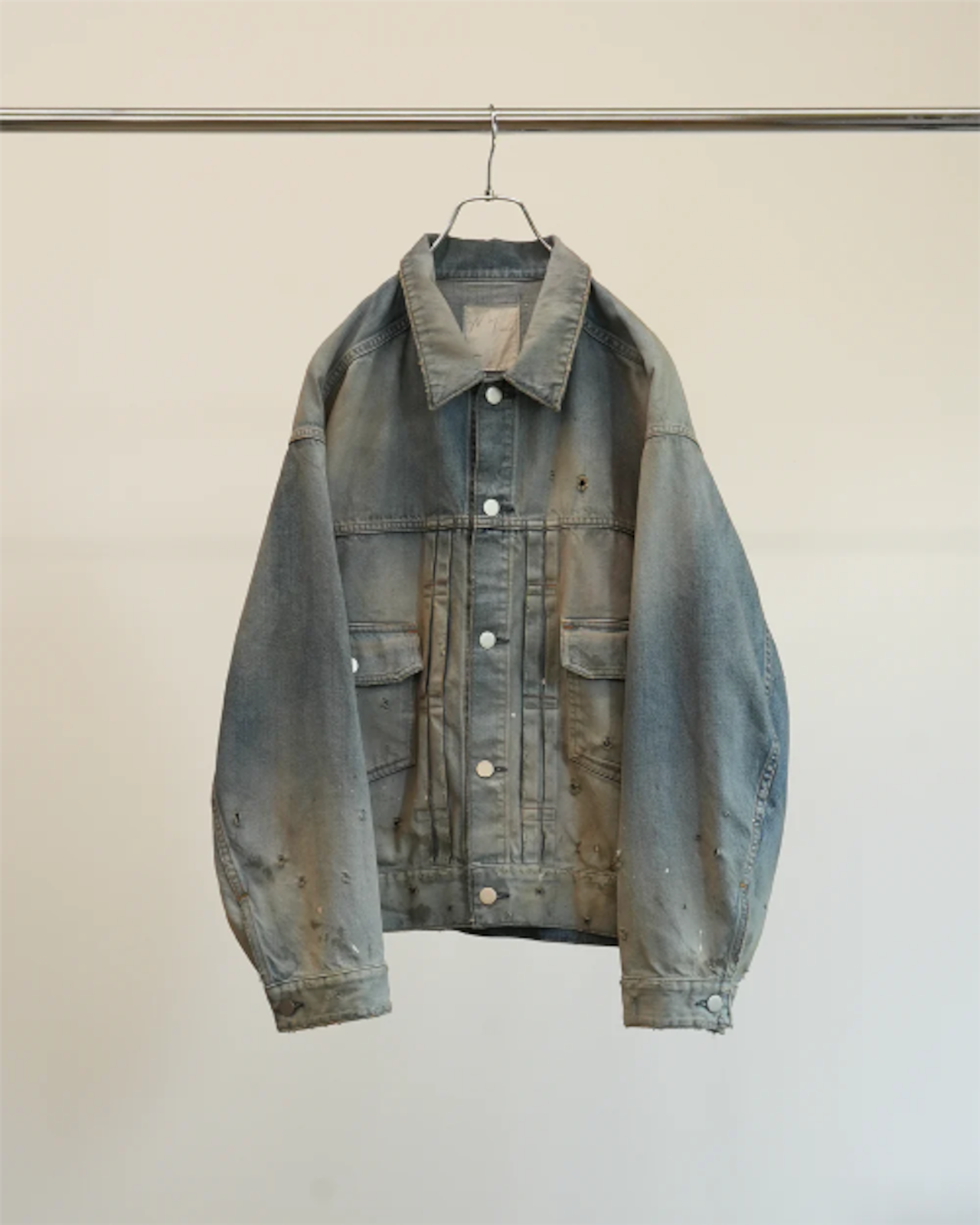 25SS】 ANCELLM AGING DENIM JACKET(L.INDIGO) ANC-JK49 | IAAAM 25SS】 ANCELLM AGING DENIM JACKET(L.INDIGO) ANC-JK49 | IAAAM