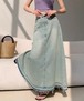 ロングスカートレディース バックスリットAラインスカート 春夏 秋 新品