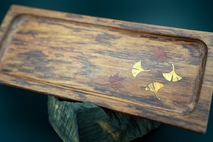 【アフリカの神宿る木】ブビンガ ペントレイ 象嵌 落葉舟