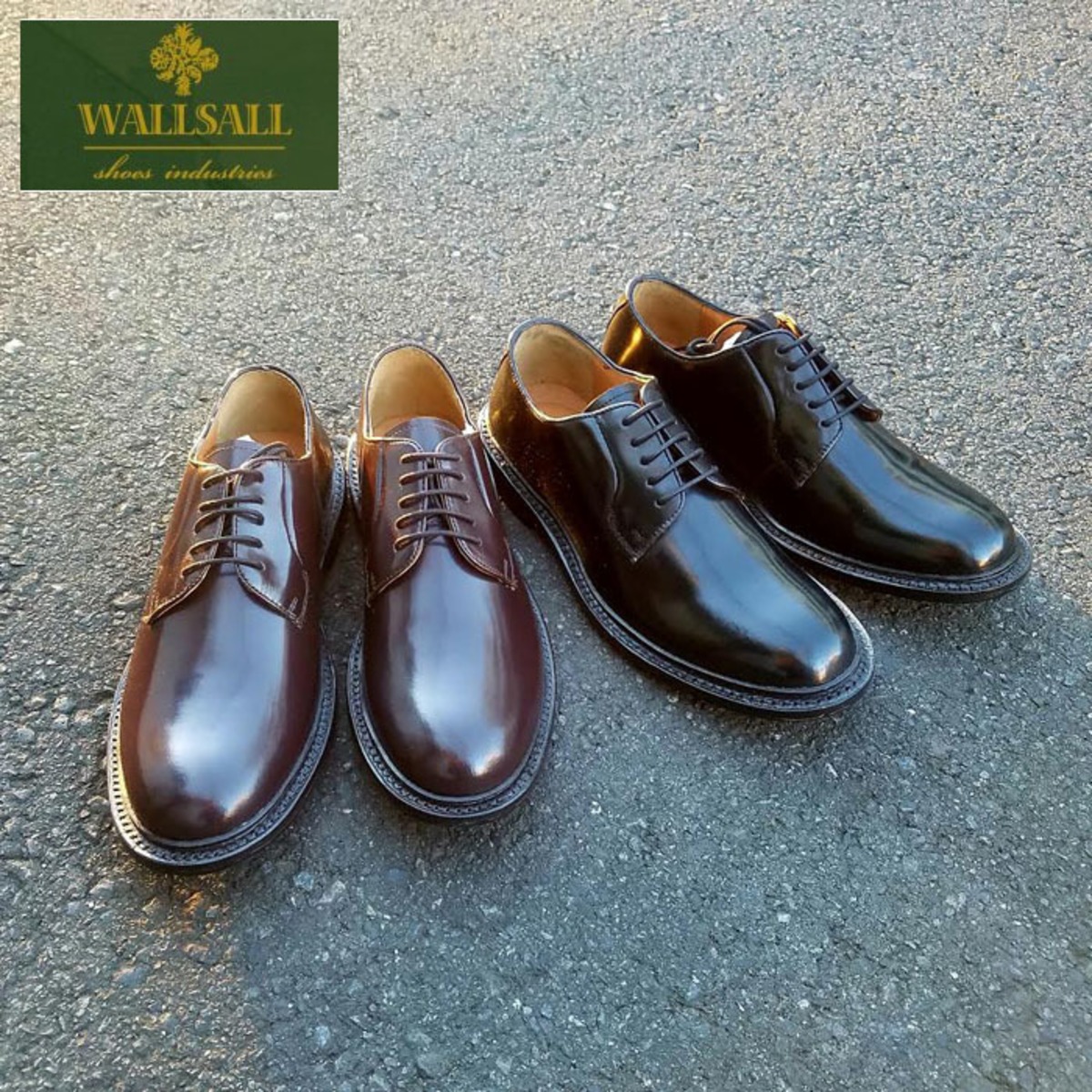 WALLSALL ウォールソール プレーントゥダービーシューズ【レザー 
