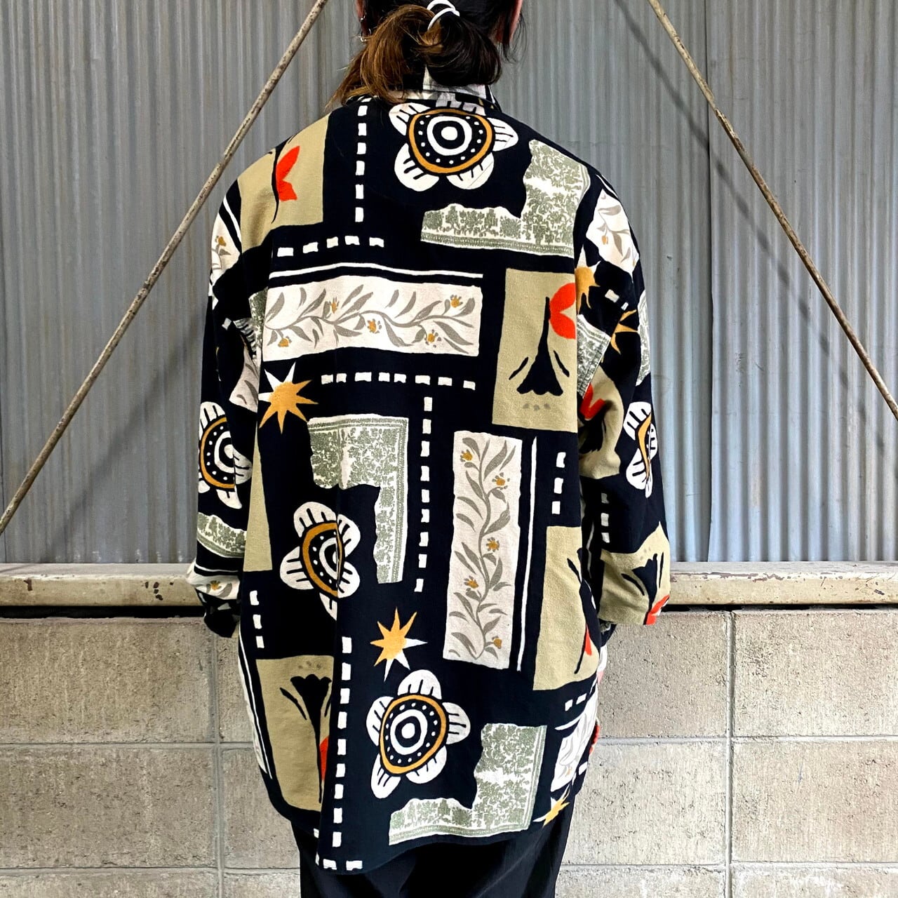 CAVORI SPORTING アート柄 長袖 シャモアクロス ユーロブランド 総柄