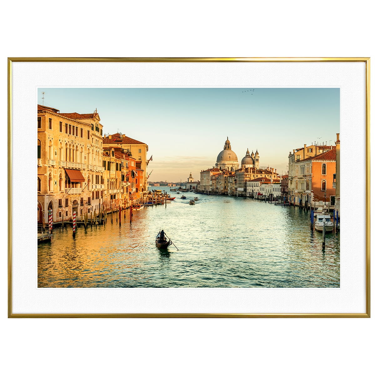 イタリア写真 ヴェネツィア グランドカナル(大運河)インテリアアートポスター額装 AS4725