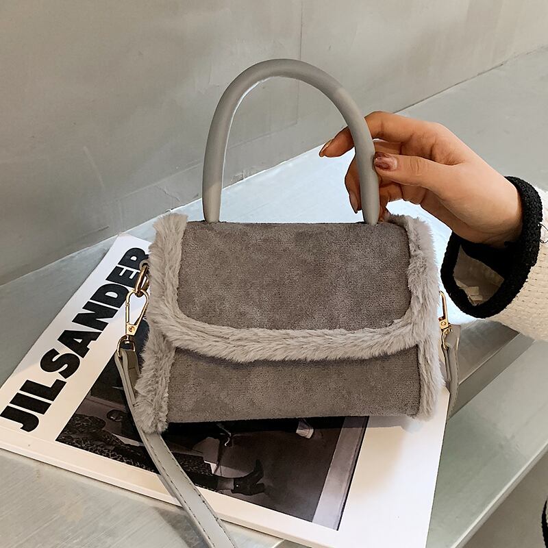 オータムウィンタースウェード 秋物 冬物 スクウェア 手作りハンドバック80636298112