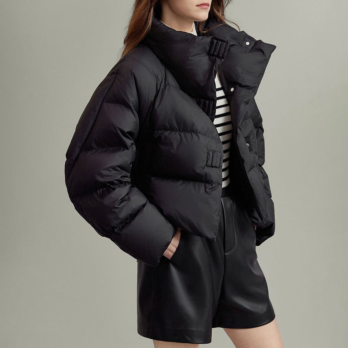 ショート丈 ダウン ジャケット 中綿 レディース 秋冬 韓国 防寒 保温 通勤 通学 きれいめ 大人 カジュアル おしゃれ ゆったり 暖かい キルティング アウター 厚手 大人可愛い 大人女子