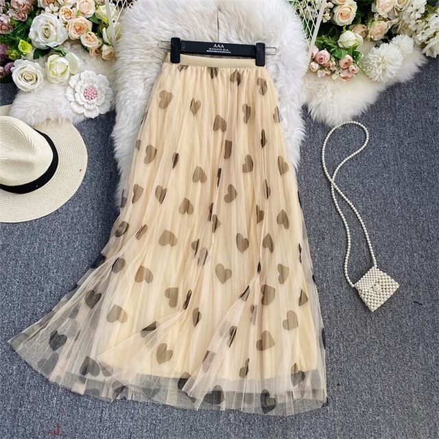 heart flare skirt