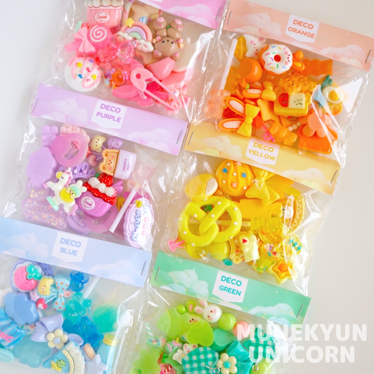 #L034-2【6色セット/6-Color Set】New カラー別デコパーツパック/ New Color-Specific Deco Parts Pack